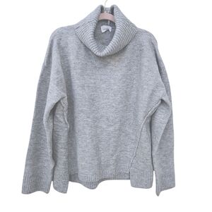 NWT Andree By Unit Gray Cowl Neck Sweater Size L Relaxed Fit Long Sleeve